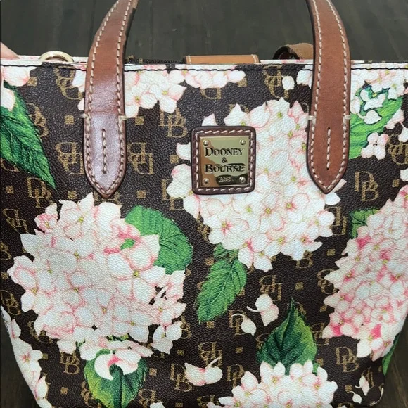 Dooney & Bourke Floral Tote - Brown and Green - Picture 2 of 9